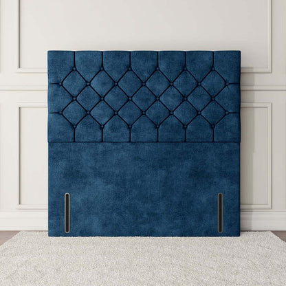 Seville Chesterfield Floor Standing Headboard - Blue Coniston