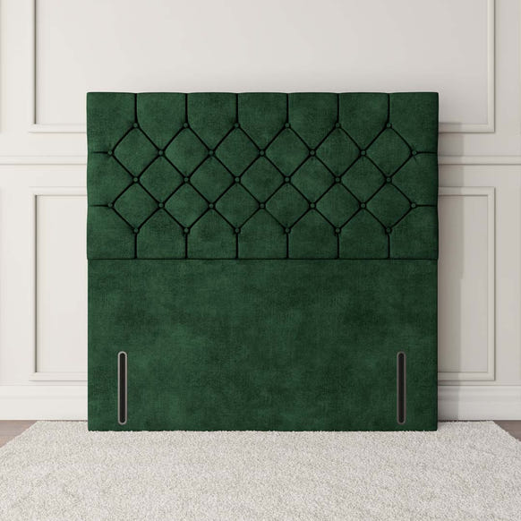 Seville Chesterfield Floor Standing Headboard - Emerald Coniston