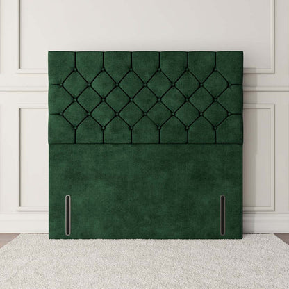 Seville Chesterfield Floor Standing Headboard - Emerald Coniston