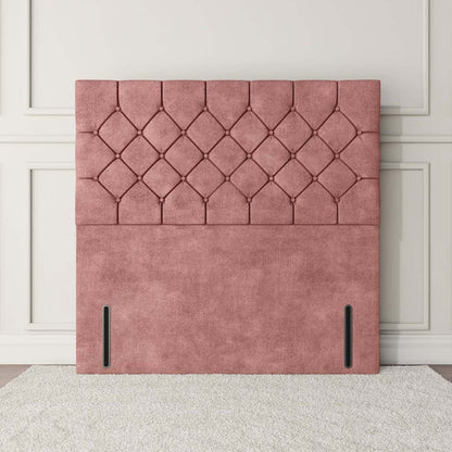 Seville Chesterfield Floor Standing Headboard - Pink Coniston