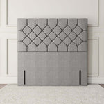 Seville Chesterfield Floor Standing Headboard - Silver Linoso
