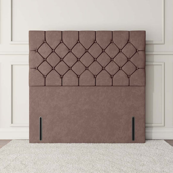 Seville Chesterfield Floor Standing Headboard - Cream Naples