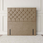Seville Chesterfield Floor Standing Headboard - Mink Plush Velvet