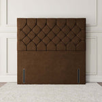 Seville Chesterfield Floor Standing Headboard - Mocca Plush Velvet