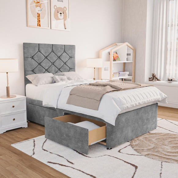 Seville Kids Chesterfield Divan Bed - Armour Coniston
