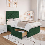 Seville Kids Chesterfield Divan Bed - Emerald Coniston