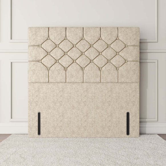 Suva Floor Standing Headboard - Cream Chenille