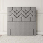 Suva Floor Standing Headboard - Silver Plush Velvet