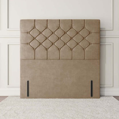 Suva Floor Standing Headboard - Mink Plush Velvet