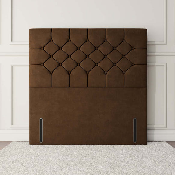 Suva Floor Standing Headboard - Mocca Plush Velvet