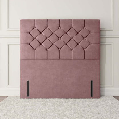 Suva Floor Standing Headboard - Pink Plush Velvet