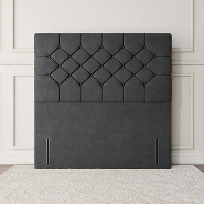 Suva Floor Standing Headboard - Steel Plush Velvet