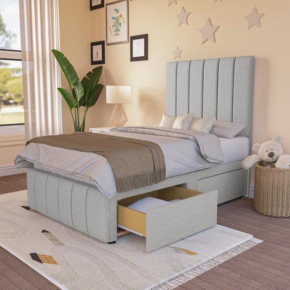 Sydney Kids Divan Bed - Silver Linoso