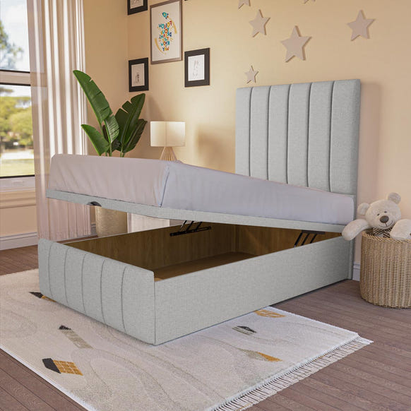 Sydney Kids Ottoman Divan Bed - Silver Linoso