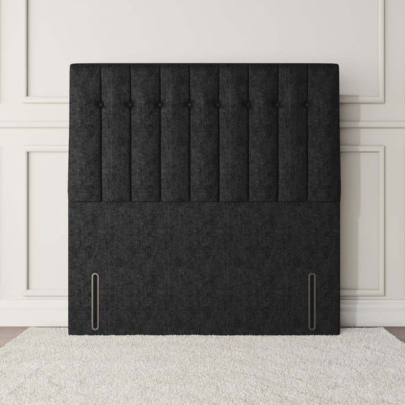 Tokyo Floor Standing Headboard - Black Chenille