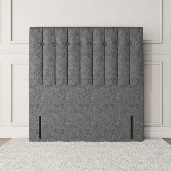 Tokyo Floor Standing Headboard - Silver Chenille