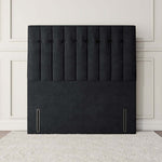 Tokyo Floor Standing Headboard - Black Plush Velvet
