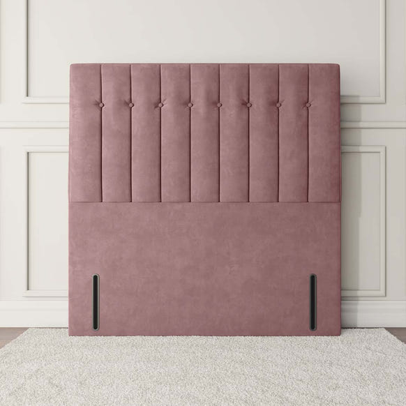 Tokyo Floor Standing Headboard - Pink Plush Velvet