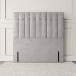 Tokyo Floor Standing Headboard - Silver Plush Velvet