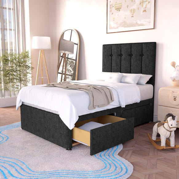 Tokyo Kids Divan Bed - Black Chenille