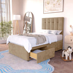 Tokyo Kids Divan Bed - Mink Plush Velvet