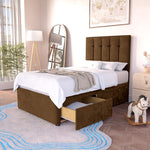 Prague Kids Divan Bed - Mocca Plush Velvet