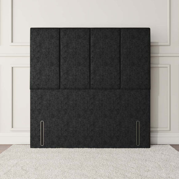 Victoria Floor Standing Headboard - Silver Plush Velvet