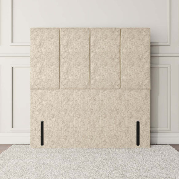 Victoria Floor Standing Headboard - Cream Chenille