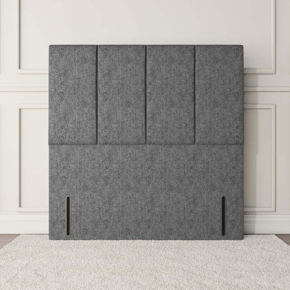 Victoria Floor Standing Headboard - Silver Chenille