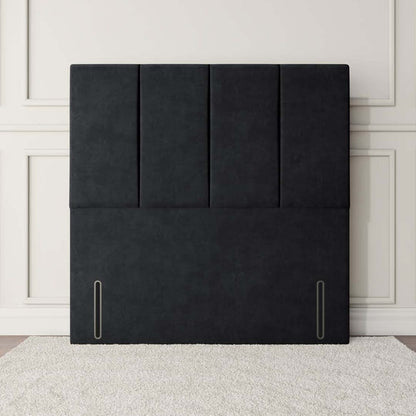 Victoria Floor Standing Headboard - Black Plush Velvet