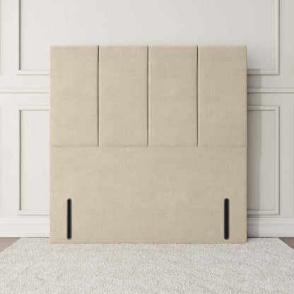 Victoria Floor Standing Headboard - Cream Plush Velvet
