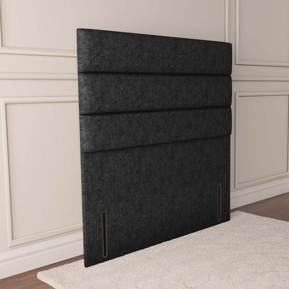 Athens Floor Standing Headboard - Black Chenille