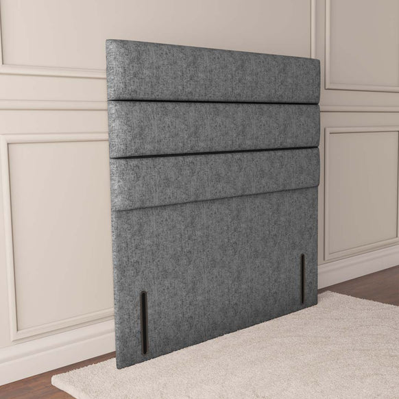 Athens Floor Standing Headboard - Silver Chenille