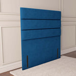 Athens Floor Standing Headboard - Blue Plush Velvet