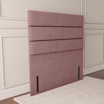 Athens Floor Standing Headboard - Pink Plush Velvet