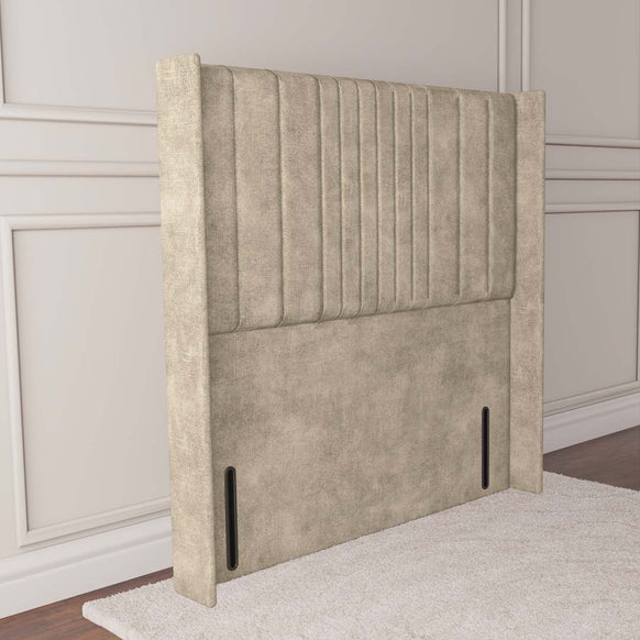 Cambridge Wingback Floor Standing Headboard - Almond Coniston