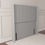 Cambridge Wingback Floor Standing Headboard - Silver Linoso