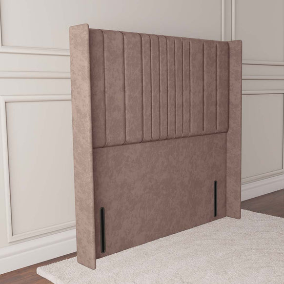 Cambridge Wingback Floor Standing Headboard - Mauve Naples