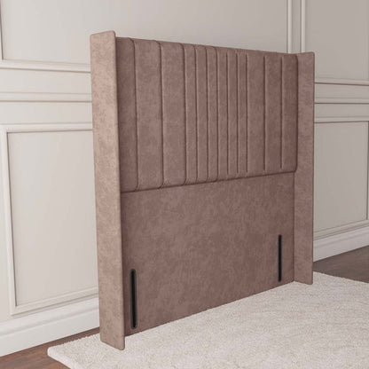 Cambridge Wingback Floor Standing Headboard - Mauve Naples