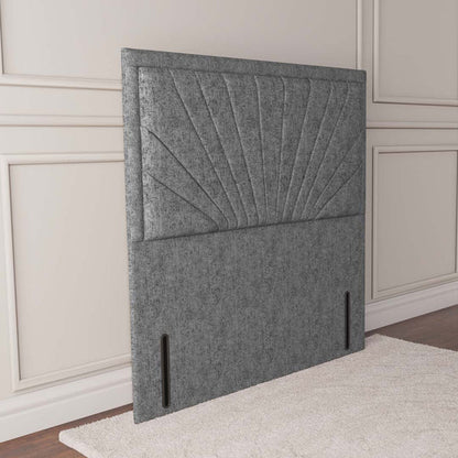 Casablanca Floor Standing Headboard - Silver Chenille