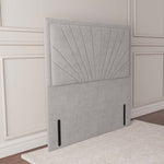 Casablanca Floor Standing Headboard - Silver Plush Velvet