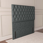 Moscow Floor Standing Headboard - Charcoal Chenille