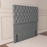 Moscow Floor Standing Headboard - Silver Chenille