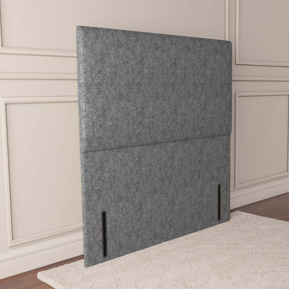 Dakar Floor Standing Headboard - Silver Chenille