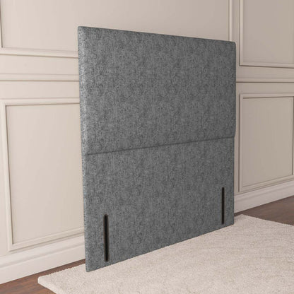 Dakar Floor Standing Headboard - Silver Chenille