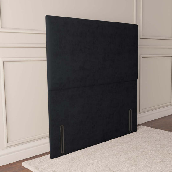 Dakar Floor Standing Headboard - Black Plush Velvet