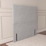 Dakar Floor Standing Headboard - Silver Plush Velvet