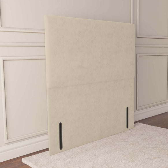 Dakar Floor Standing Headboard - Cream Plush Velvet