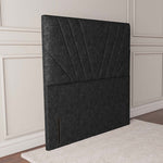Fiji Sunrise Floor Standing Headboard - Black Chenille