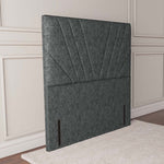 Fiji Sunrise Floor Standing Headboard - Charcoal Chenille